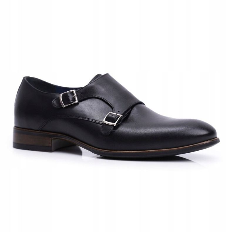 Pánské kožené brogues Monk Nikopol Black 1720 černá 1