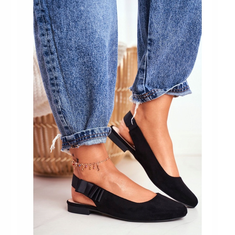 Dámské semišové balerínky Sergio Leone BL615 Black Lilon černá 1