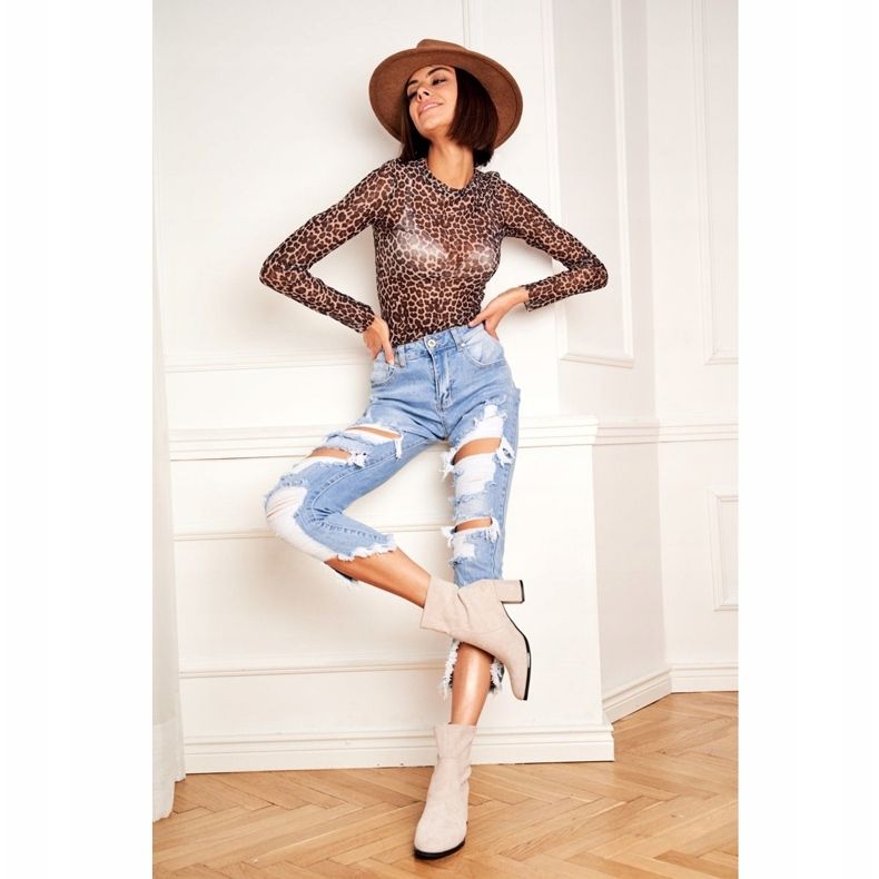 Dámské boty na vysokém podpatku Sergio Leone Slip Grey LikeStar šedá 1