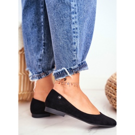 Dámské semišové balerínky Sergio Leone BL611 Black Nemsis černá 2