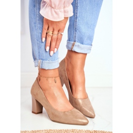 Dámské lodičky Sergio Leone PB403 Třpytivá béžová Herline béžový 1