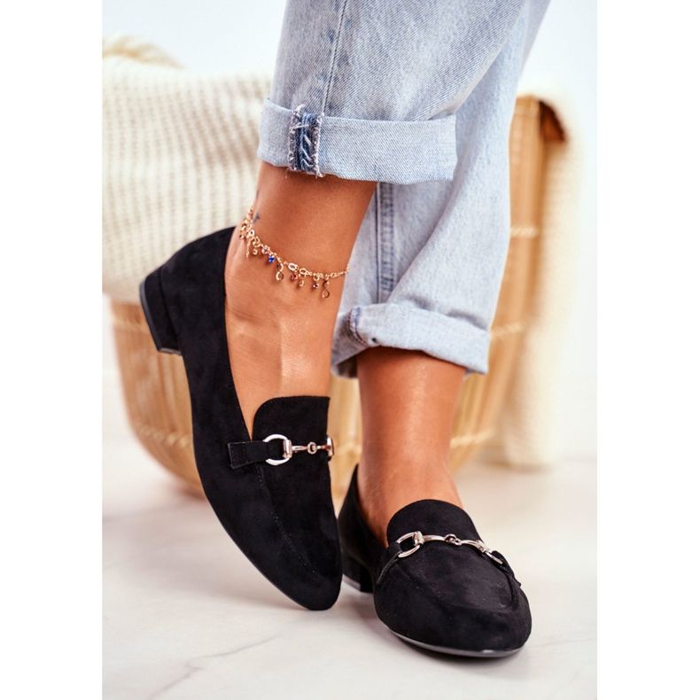 Dámské mokasíny semišové Sergio Leone MK733 černé Febbi černá 2