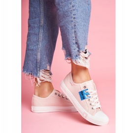 Dámské tenisky Big Star Openwork Pink FF274033 růžový 2
