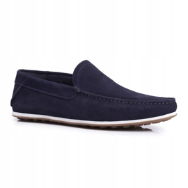Pánské mokasíny GOE Navy Blue Nubuck FF1N3059 námořnická modř 1