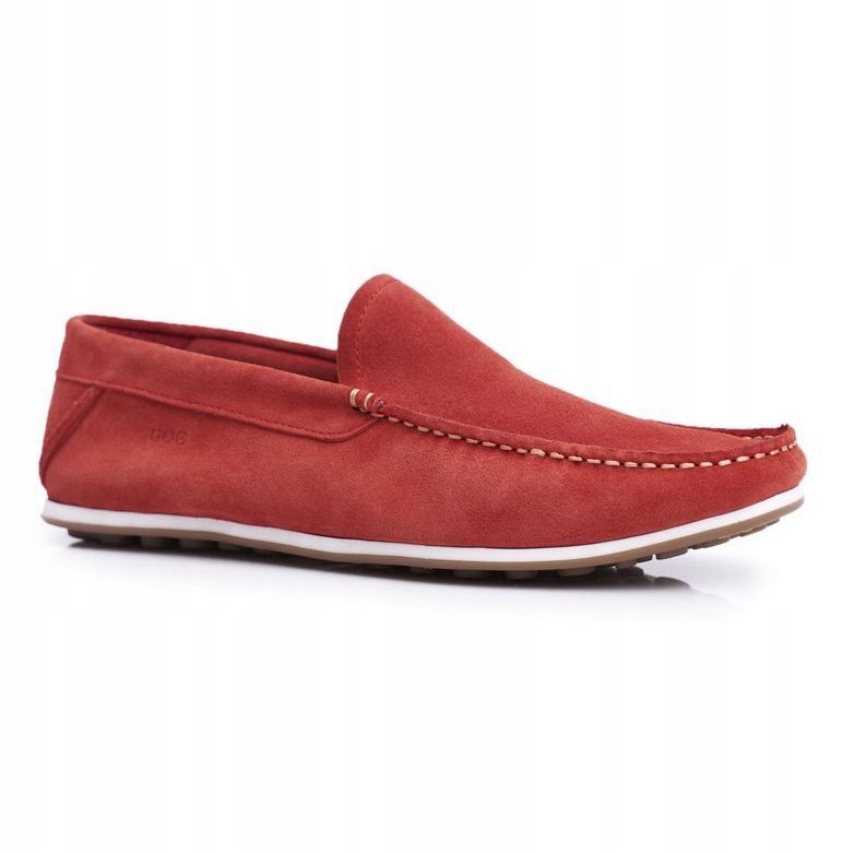 Pánské mokasíny GOE Red Nubuck FF1N3055 červené 1