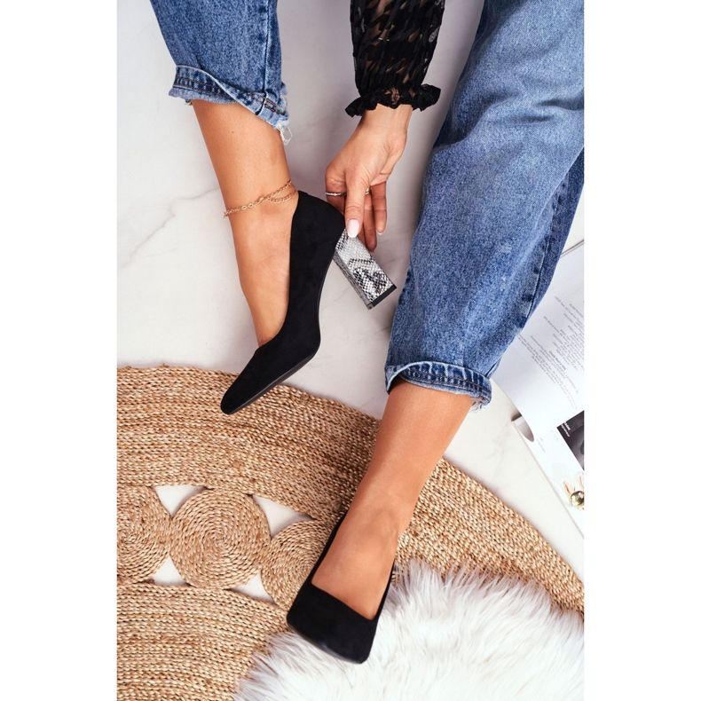 Dámské lodičky na podpatku Sergio Leone černé PB216 černá 1