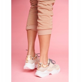 PS1 Dámské sportovní boty Hadí kůže Béžová Giselle béžový 2