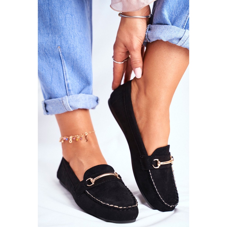 BUGO Dámské mokasíny semišové černé ponory černá 1