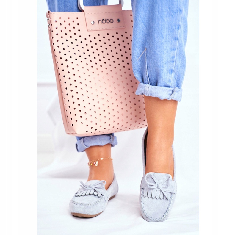 BUGO Dámské mokasíny semišové modré Velucci modrý 2