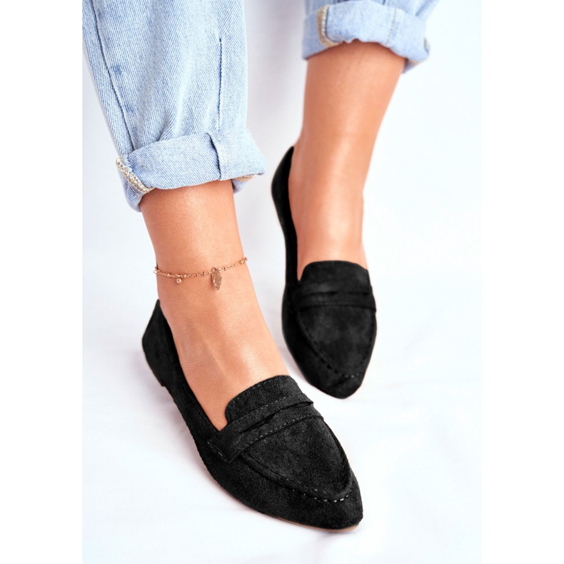 BUGO Dámské mokasíny semišové CH-1M6 Black Laveria černý 2
