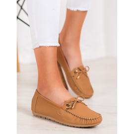 Diamantique Hnědé eko kožené mokasíny hnědý 1