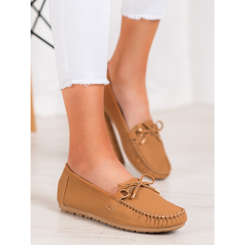 Diamantique Hnědé eko kožené mokasíny hnědý 1