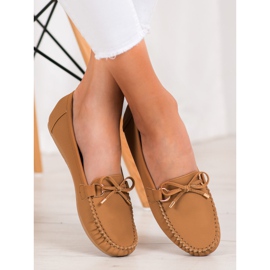 Diamantique Hnědé eko kožené mokasíny hnědý 2
