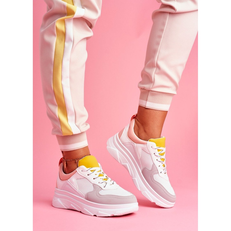 BUGO Dámské sportovní boty růžové a bílé Fresno bílý růžový 1