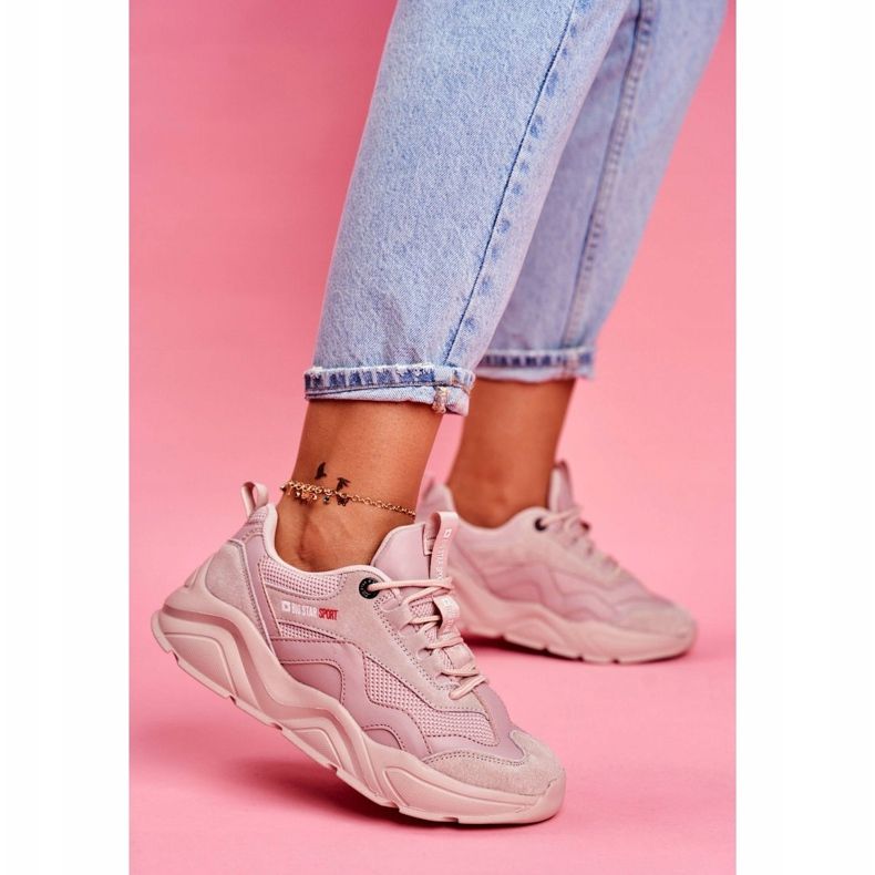Dámské sportovní boty Tenisky Big Star Pink FF274960 růžový 1 Dámské sportovní boty Tenisky Big Star Pink FF274960 růžový 1