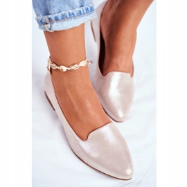 Dámské balerínky Sergio Leone béžové zlaté BL610 zlatý 2