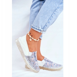 Dámské kožené slipy Brogues Maciejka bílé 03512-46 bílý vícebarevný 2