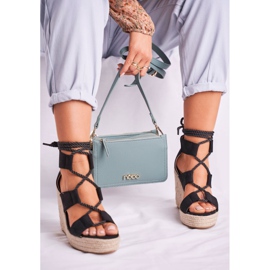 Bellucci Dámské sandály na klínu Espadrilles černé Krásné černá 1 Bellucci Dámské sandály na klínu Espadrilles černé Krásné černá 1