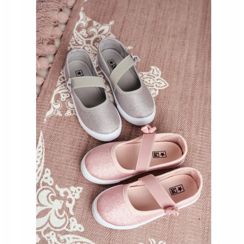 EVE Dětské růžové balerínky Bianka růžový 2