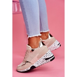 Dámské sportovní boty skryté klín béžové Mollen béžový 1