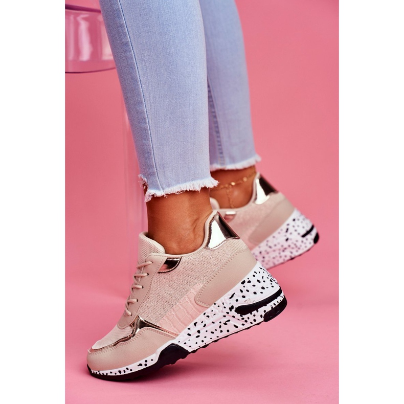 Dámské sportovní boty skryté klín béžové Mollen béžový 1