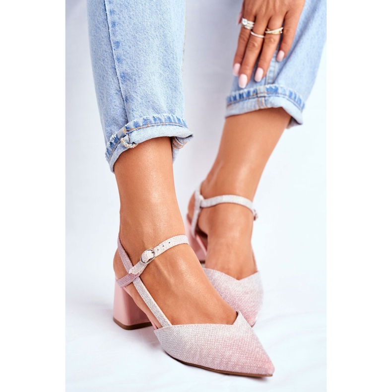 SEA Dámské lodičky na podpatku růžové zlato Alice vícebarevný růžový 1