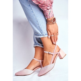 SEA Dámské lodičky na podpatku růžové zlato Alice vícebarevný růžový 2