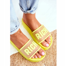 PS1 Dámské pantofle na platformě žluté žlutá 2
