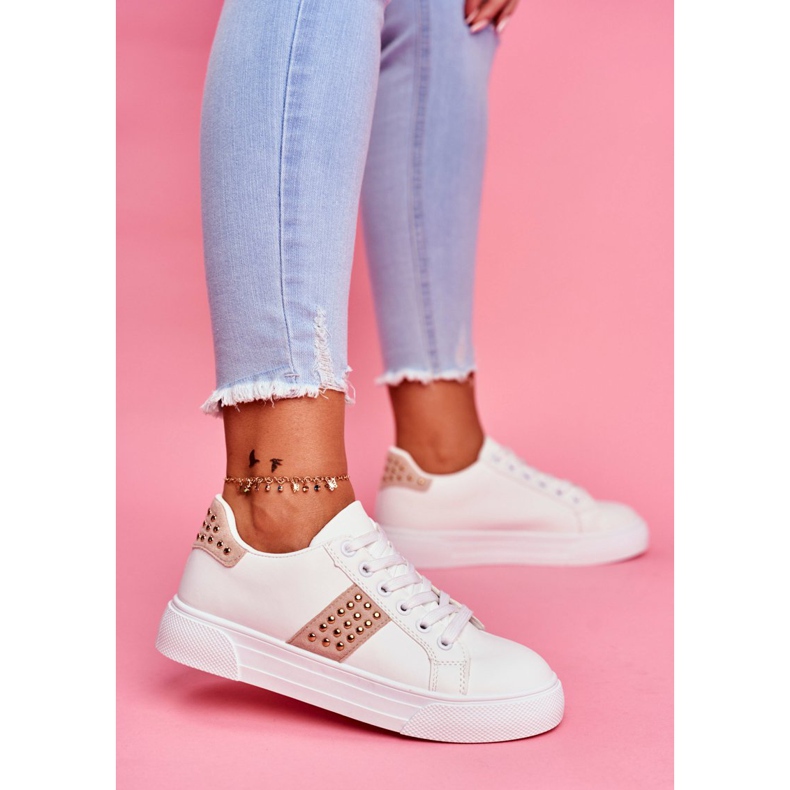 ADY Sportovní dámské bílé a béžové boty bílý 2