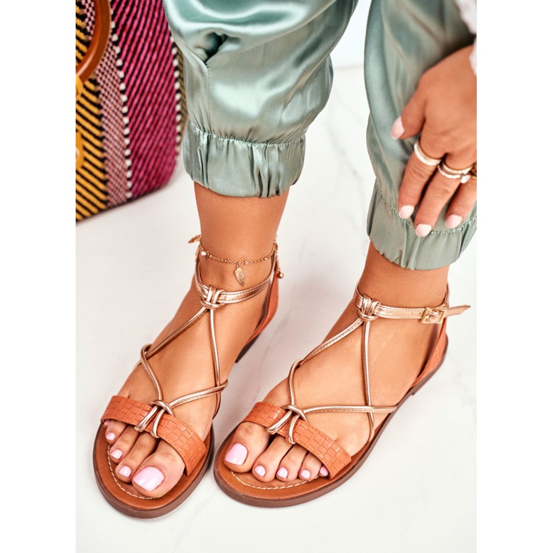 ADY Dámské ploché sandály Alison Orange oranžový 2