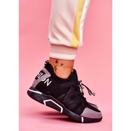 SEA Dámská sportovní obuv se zipem a manžetou, černošedá, terfinová černá 2