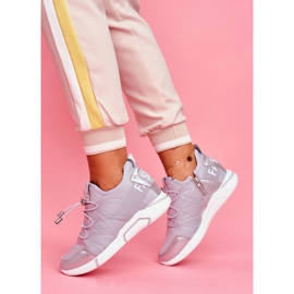 SEA Dámská sportovní obuv se zapínáním na zip a lemem v šedém terfinu šedá 2