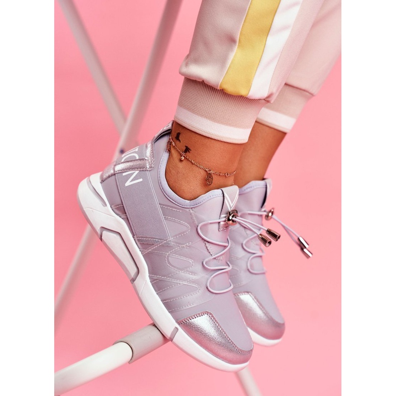 SEA Dámská sportovní obuv se zapínáním na zip a lemem v šedém terfinu šedá 1