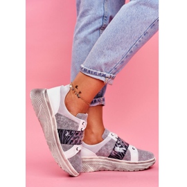 Sportovní obuv Dámské kožené tenisky Maciejka 04448-03 bílý šedá 1