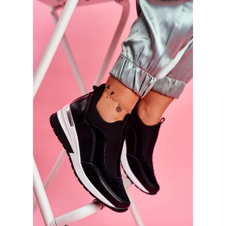 Vinceza Dámské sportovní kožené boty černé SG20-7769 Přidejte se k nám černá 1