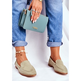 SEA Dámské brogues nazouvací semišové zelené Twinky zelená 1