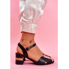 Dámské sandály Maciejka Leather Black 04120-01 / 00-5 černá žlutá 2