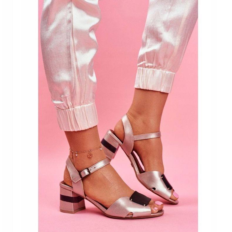 Dámské sandály Maciejka Leather Golden 04120-25 / 00-5 černá žlutá 1