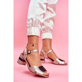 Dámské sandály Maciejka Leather Golden 04120-25 / 00-5 černá žlutá 2