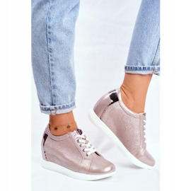 Dámské tenisky Sergio Leone Beige Sparkle SP235 béžový 2