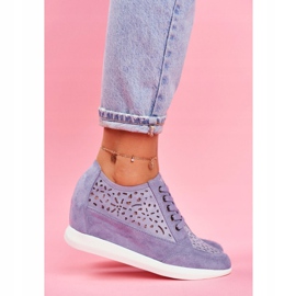 Dámské tenisky Sergio Leone Openwork Blue PB122 modrý 1