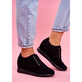 Dámské tenisky Sergio Leone Openwork Black PB122 černá 2