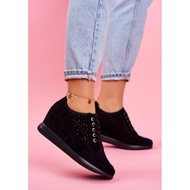 Dámské tenisky Sergio Leone Openwork Black PB122 černá 1