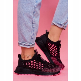 Dámské sportovní boty Tenisky Big Star Black Fuchsia FF274964 černá růžový 1 Dámské sportovní boty Tenisky Big Star Black Fuchsia FF274964 černá růžový 1
