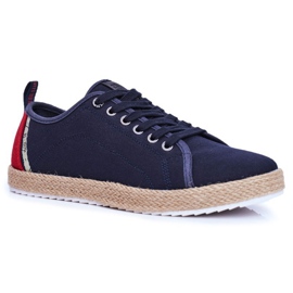 Pánské tenisky Big Star Espadrilles Navy Blue FF174154 námořnická modrá 1