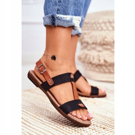 EVE Elegantní dámské sandály 20SD35-0307 Black Renna černá 1