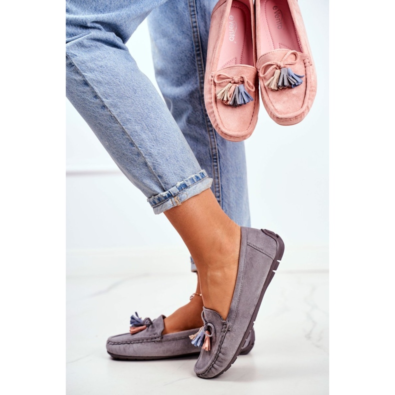 EVE Dámské mokasíny semišové 20PB35-2003 šedá Donna Mia 1