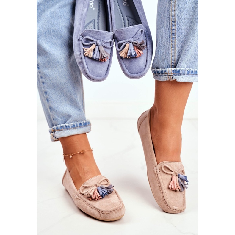 Evento Dámské mokasíny semišové 20PB35-2003 béžové Donna Mia béžový 2