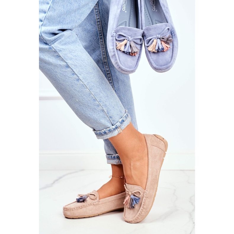 Evento Dámské mokasíny semišové 20PB35-2003 béžové Donna Mia béžový 1