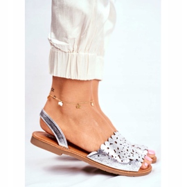 EVE Dámské stříbrné sandály I Like Summer Slip-On stříbro 2